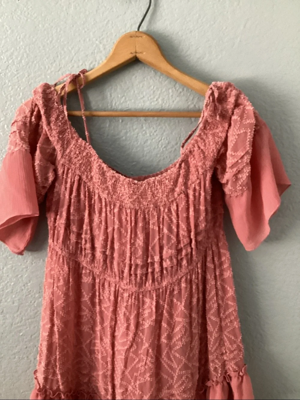 Free People Dusty Rose Babydoll Dress